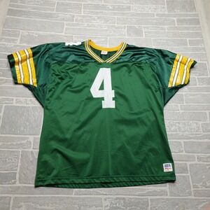 VINTAGE Brett Favre Jersey Mens 2XL Green Mesh Team NFL Wilson USA Made